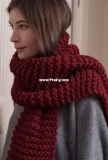 Red Heart-Caldo Scarf by Italian Story Design Team-Free