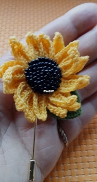 Brooch Sunflower