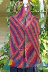 Autumn Stripes Wrap by Top Tier Knits Free