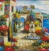 Cross Stitch Bazaar - Mediterranean Villa