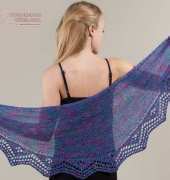 Large Crown Royale Crescent shawl by Iris Schreier Free Pattern