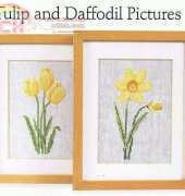 Cross Stitch Floral Designs Tulip & Daffodil Pictures by Joanne Sanderson
