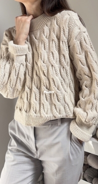 Knitonomy Pearl Sweater by Magdalena Parker - English