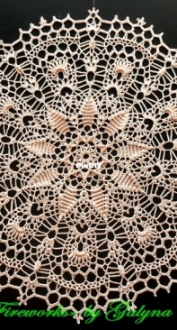 Galyna Borysova - Галина Борисова - Fireworks Doily - Салфетка Fireworks - Russian