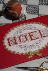 Christmas cards using cross stitch designs and Sizzix Big Shot