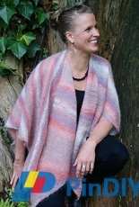 Diagonal Garter Square Wrap by elann.com free