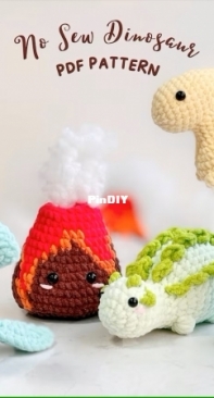 Kein Maker - Kein T. - Combo Dinosaur No Sew Crochet Pattern, Parasaurolophus Pattern, Pterosauria Pattern, Ankylosaurus Pattern, Plesiosaurus Crochet Pattern