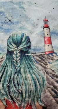 The girl with blue hair