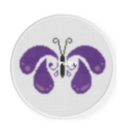 Daily Cross Stitch - Purple Butterfly 2