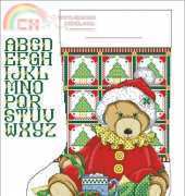 Janlynn 140-190 Quilting Bear Stocking by Joan Elliott