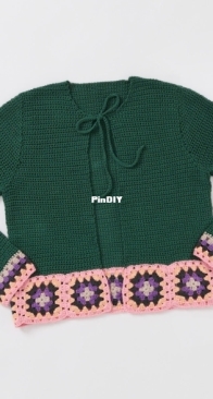 Heirloom Yarns - W892 - Motif Trim Cardigan - Free