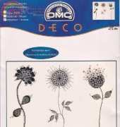 DMC XC1064 Deco - Three Black Backlace Flowers