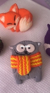 Полимерная глина, броши-зверушки  /  Polymer clay.Animal brooches.