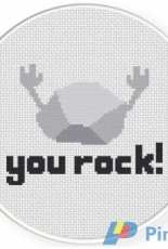 Daily Cross Stitch - You Rock!
