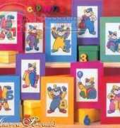 Full of Fun Kids Clown Cards by Lucie Heaton from Cross Stitch Card Shop 25 XSD
