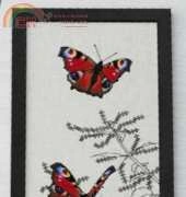 Ajisai Designs Peacock Butterflies, Blackwork