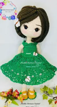 Martha Barraza Crochet - Martha Barraza -  Green Dress -  Spanish