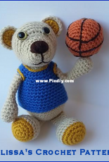 Melissas Crochet Patterns - Melissa Trenado - Bear Thompson the Basketball Bear - Free