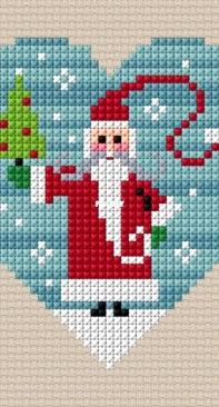 Santa Heart by Durene Jones - Free