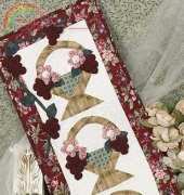 Flowers & Grapes Basket by Pearl Louise Krush From Fat Quarter Quilts