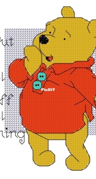 Designer Stitches - A51 - Pooh Put It All Off Till Morning PCS10