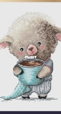 Fun Sheep - FS-23-013 - Coffee Lovers. Lamb by Anastasia Kravtsova-Eremeeva XSD