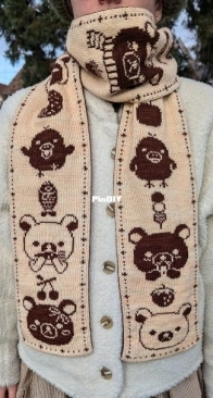 Cozy Bear and Bird Scarf by Katharina Kuntz  - English