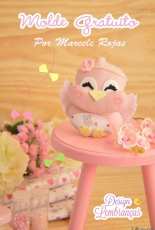 design Lembranças: Marcela Rojas - Passarinho / Little Bird felt Pattern - Portuguese - Free