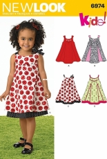 New Look 6974 Set of girls dresses (sizes 1/2-4years) sewing patterns