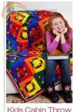 Red Heart - Kathleen Sams - Lw3019 - Kids Cabin Throw - Free