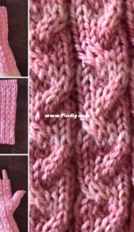 Cosy Braided Gauntlets by Helen Mawdsley - Free