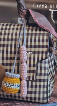 Nika Dolltoy - Veronika Kharkovskaya / Harkovskaya - Вероника Харьковская - Mustard and Sausages Bag keychain/bag charm - Обвес на сумку Горчица и сосиски - Russian