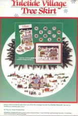 Dimensions 8418 - Yuletide Village Tree Skirt
