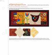 All People Quilt.com-Hen And Flowers W all Hanging