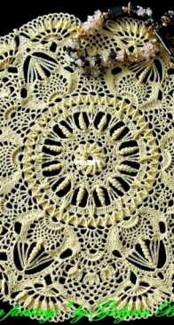 Galyna Borysova - Галина Борисова - Eastern Fantasies Doily - Салфетка Восточные фантазии - Russian