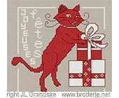 Broderie.net - Grandsire Jean-Louis - Chat Joyeuses fêtes