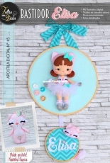 Feltro em Duas - Ane Sousa e Dani Schck - Bastidor Elisa 45 - Elisa Embroidery Hoop  - Portuguese
