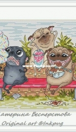 Pugs Series - Ice Cream by Katerina Besperstova