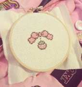 Pink strawberry bow
