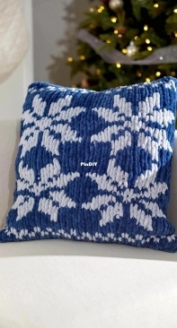 Snowy Night Pillow by Premier Yarns Design Team-Free