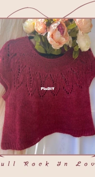 Pull Rock In Love by Laetitia Paquet - Même les Anges Tricotent - English French