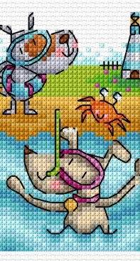 Dogs At The Beach by Durene Jones - Free