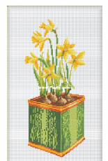 DMC - Pot of Daffodils - Free