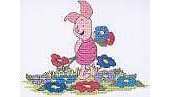 Designer Stitches B24 Piglets Flowers