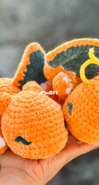 Pandas Crochet IT / Panda's Crochet - Sba - Nite & Cherry sleeping orange dragons