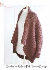 Sophie and Me - Ingunn Santini - Brown Cuffed Shawl Cardigan