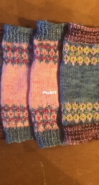 Printers Fleuron Mitts by Kristen C Howard-Free