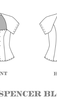 Stitch Witch Patterns - Spencer Blouse - Sizes 0-34