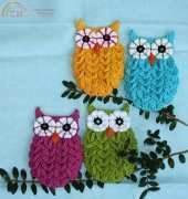 CAROcreated - Carola Herbst - Owl in Crocodile Stitch Applique
