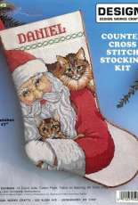 Design Works 5403 - Santa with Cats Stocking